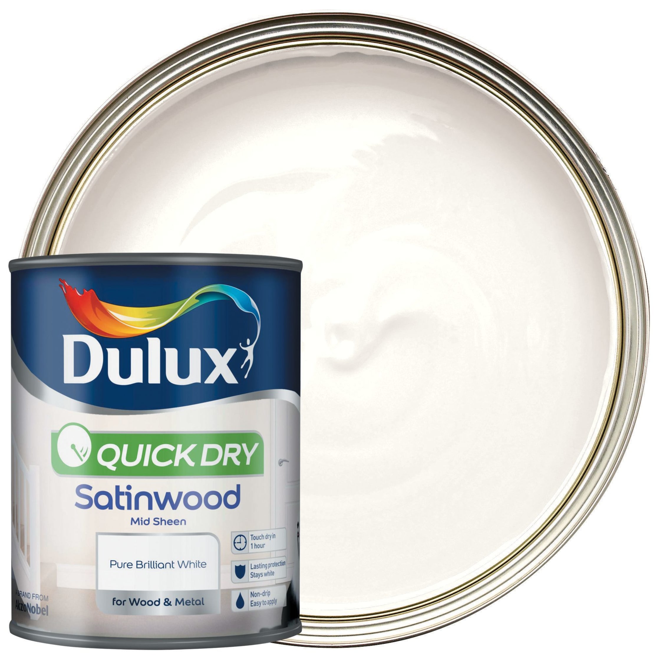 Dulux Quick Dry Satinwood PBW (2 Sizes)