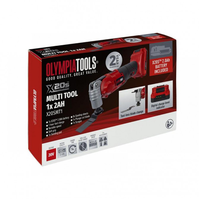 Olympia X20S™ Multi-Tool 20V 1 x 2.0Ah Li-ion